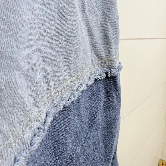 NEW RAILS The Getty Crop High Rise Wide Leg LIGHT INDIGO Patchwork Jean WOMEN 30